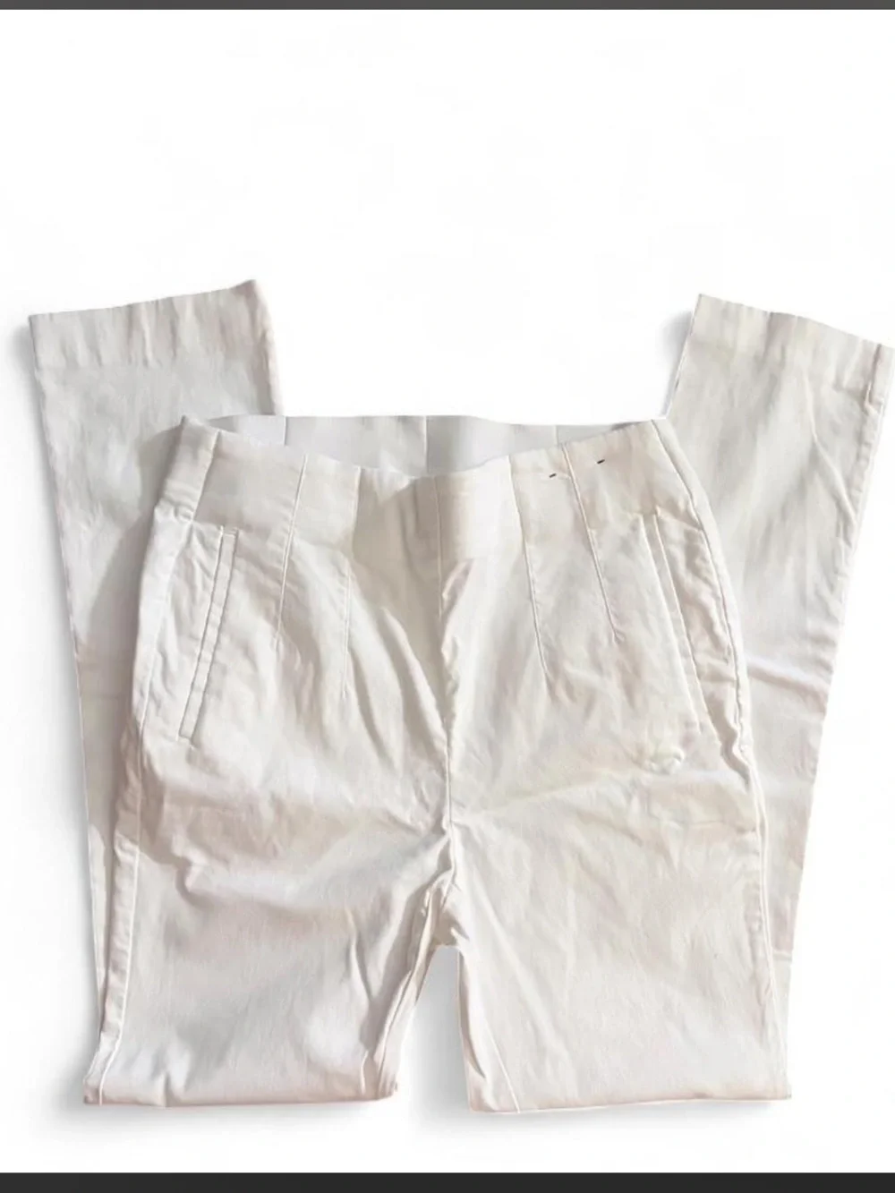 Rafaella White Straight-Leg Chinos